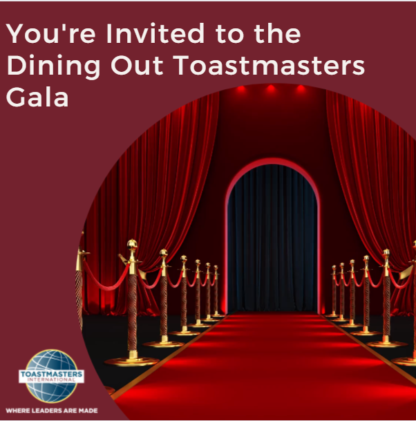 🎉Time to Celebrate! Join us FRIDAY, JUNE 3, 2022. Arrive 6:30PM, Call to order at 7PM, Adjourn at 9PM. Theme: "DOT GALA" Awards Meeting. Guests, please use the Contact Us link under the Main Menu on our site to request the virtual meeting information. diningouttoastmastersorg