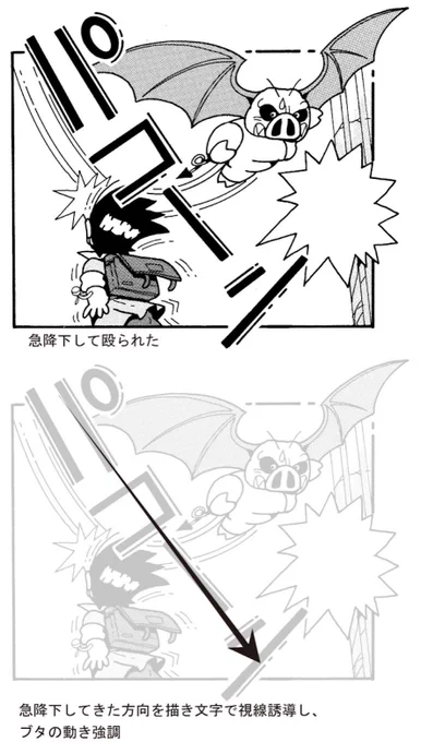 「描き文字」には様々な役割があります。
その中の重要なものの1つに「読者の視線を誘導する」表現があります。

「描き文字」を使いこなせるようになると、マンガの表現はイキイキとしてきます。 