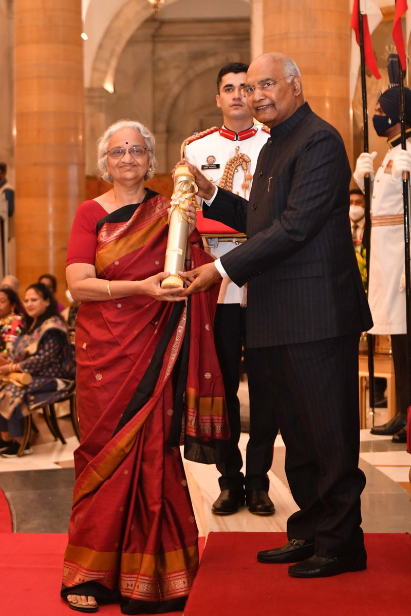 President Kovind presented Nari Shakti Puraskar to Thara Rangaswamy for creating awareness about mental disorders. She started a free mobile tele-psychiatry service in Tamil Nadu. ‘Indian Disability Evaluation &amp; Assessment Scale’ devised by her is used to assess mental disorders.