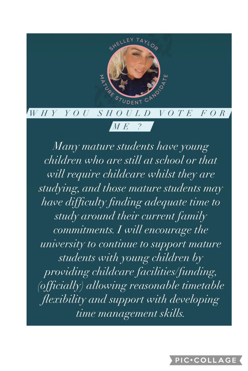 Why should you vote for me? As a mature student who is also a mother, I am aware of the dire challenges we face. Please vote for me and allow me to be your voice. #ROEELECTS #roehamptonuni