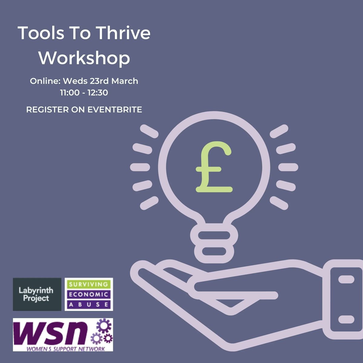 WSN_NI's tweet photo. This workshop is aimed at women to increase knowledge to improve finances and economic safety. March 23rd, register via eventbrite link below.
https://t.co/C3vqLtSFCN
#toolstothrive #economicabuse #economicindependence #financialindependent https://t.co/m0Rm4bgx5i