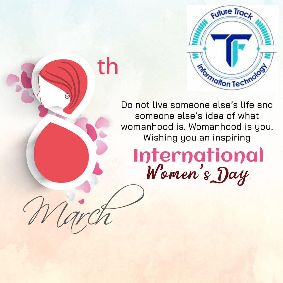 future__track's tweet photo. She is a "Believer"👍, She is a "Doer"👍
She is an "Achiever"👍 She is a #Woman She is 'You' #HappyWomensDay2022!!
👍Contact us
📧 Email: support@futuretrack.co
🌐 Website: https://t.co/GsHxGmEZ4m
#futuretrack #InternationalWomensDay #women
#womensday #technology #business https://t.co/dmdvTZvj2x