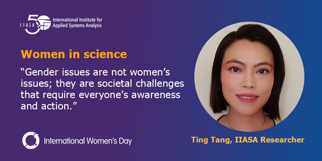 🧕On #InternationalWomensDay as we seek to #BreakTheBias 🙅🏽‍♀️ IIASA #researcher Ting Tang highlights the need for everyone to take action.

➡️Join Ting at IIASA public webinar #6 - 30 March 2022 14:30 - 15:30 (CET) for a conversation on #WomenInScience 

👉bit.ly/3KoGkAl
