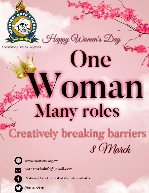 Happy Women's Day
<a href="/NicMoyo/">Nicholas Moyo</a> @moysarzim <a href="/namaszim/">National Arts Merit Awards - #Zimbabwe</a> <a href="/NatGalleryZimb/">National Gallery of Zimbabwe</a> <a href="/KirstyCoventry/">Kirsty Coventry</a> <a href="/Edithweutonga/">Edith WeUtonga</a> <a href="/MelodyZambuko/">Melody Zambuko</a> <a href="/MboMahocs/">#TheLegacy</a> <a href="/iMisred/">MISRED</a> <a href="/MoeChanda/">Moe Chanda</a> @CinemaZW <a href="/cindymunyavi/">Cindy Munyavi</a> <a href="/AforDZimbabwe/">Artists for Development</a> <a href="/artistszw/">artists.co.zw</a>