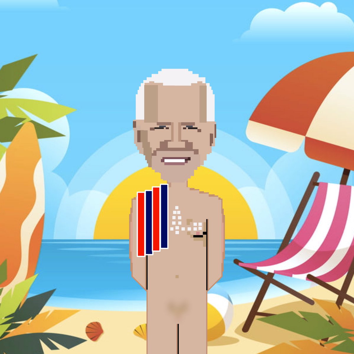 blasi_creation's tweet photo. NEW DROP OF CRYPTO NAKED PRESIDENTS 

#NFT #NFTdrop #NFTs #PRESIDENTS #pixelart #nakedbeach #naked #Macron #Poutine #Biden https://t.co/Wk85j76DDI