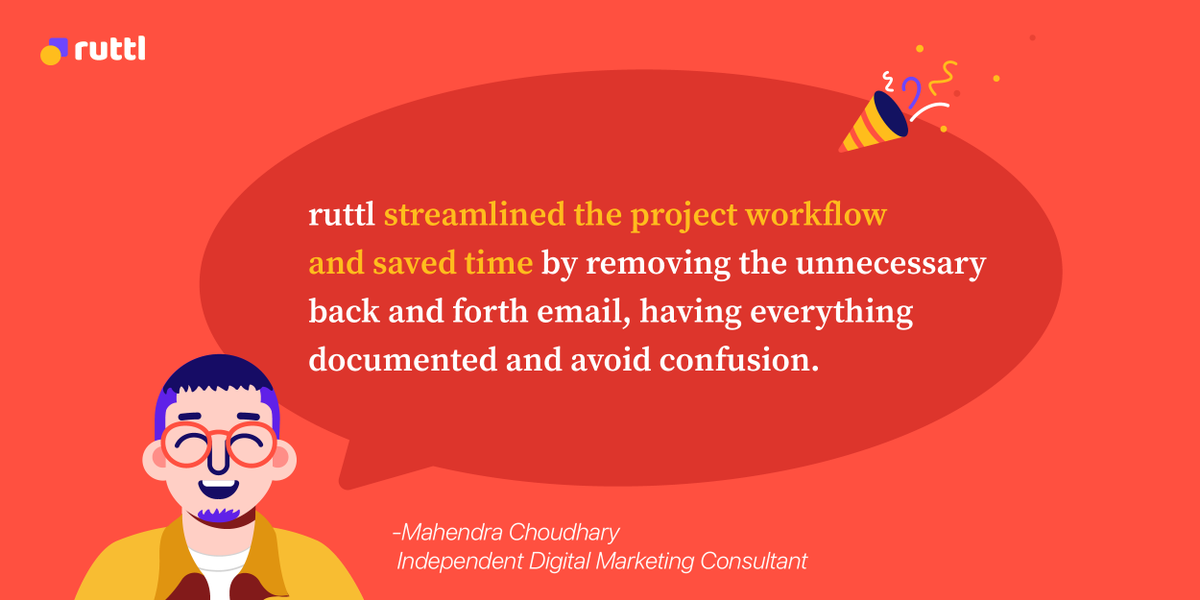 RuttlApp's tweet photo. We love hearing your stories on how ruttl has improved your Work Process!๐คฉ
Share your experiences and help us enhance features that are best suited for you!โจ
Considering of switching to Ruttl? Find out more here
https://t.co/BBtV9rmzjP ๐๐ป
#websitedesign #feedbacktool #ruttl https://t.co/4HlQKoGstI