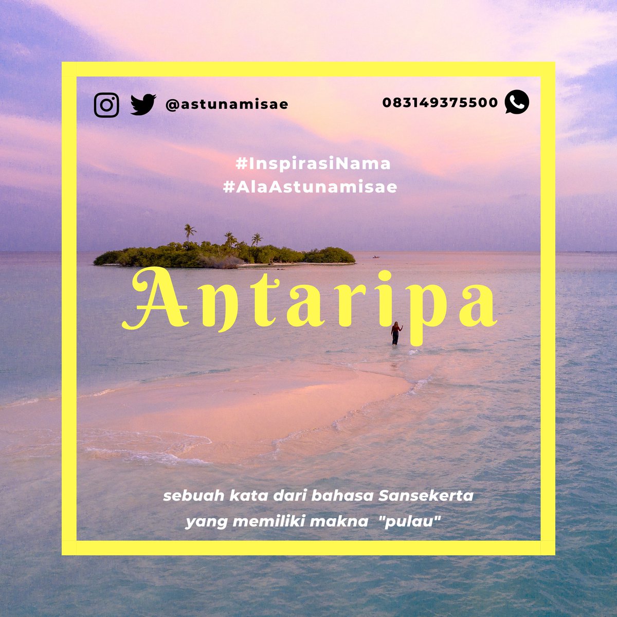 sefkelik's tweet photo. UTAS/THREAD

36 Kata dari bahasa
• Sanskerta,
• Kawi,
• Jawa,
• Indonesia, dan lain-lain
yang bisa dimanfaatkan jadi nama bayi yang oke &amp; keren.

*repost dari berbagai unggahan @astunamisae 2019-2022
😉 https://t.co/vSVxopbJLW
