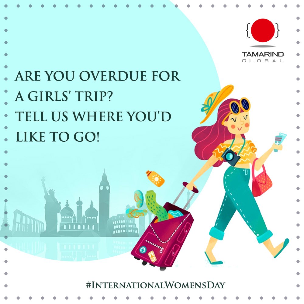 TamarindGlobal's tweet photo. There is nothing as relaxed as a girls only trip – a bonding experience like no other! Have you had one of those recently? Tell us your wishlist for a holiday with your girlfriends in the comments below, and we’ll try and make it come true! #InternationalWomensDay #WomensDay https://t.co/C192Es5Han