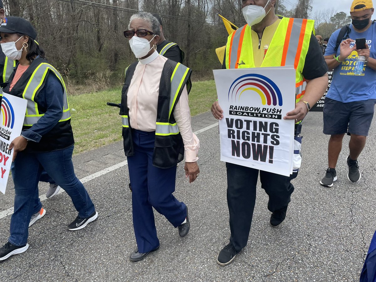 RPCoalition's tweet photo. .@RevJCWilson Executive Director for #PushForExcellence leads students to March on until victory is won. #votingrights #Selma57 #GiveUsTheBallot https://t.co/IoNAAT2439