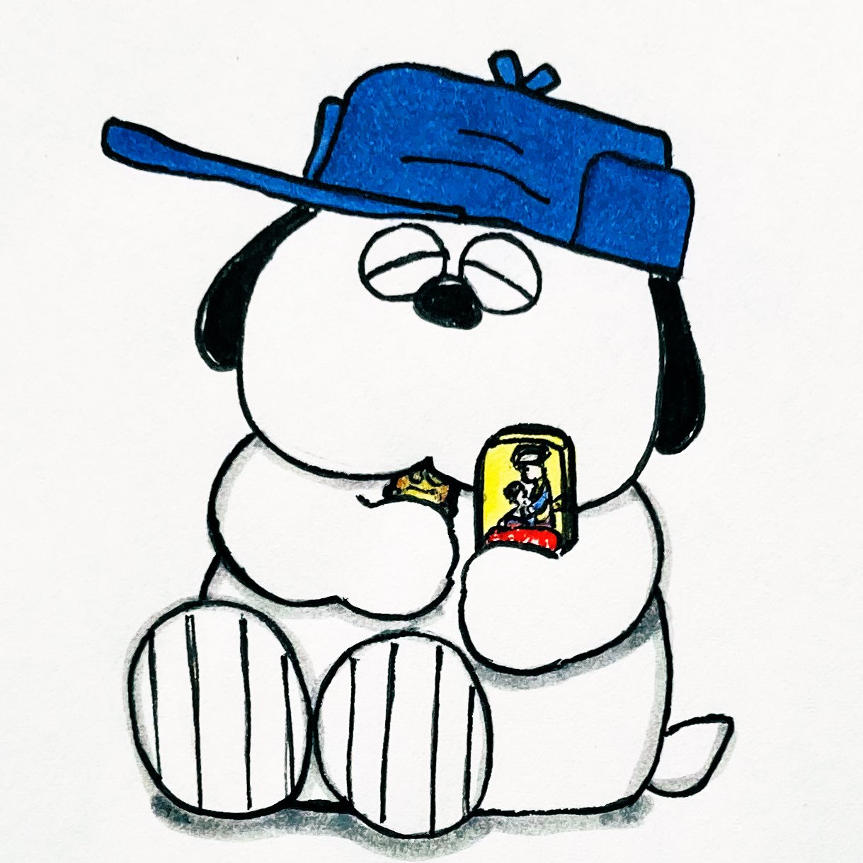 Wlfa Snoopy Day376 ままどおるを食べるオラフ 100日後も食べるオラフ アナログイラスト T Co 85ktxbdldr Twitter