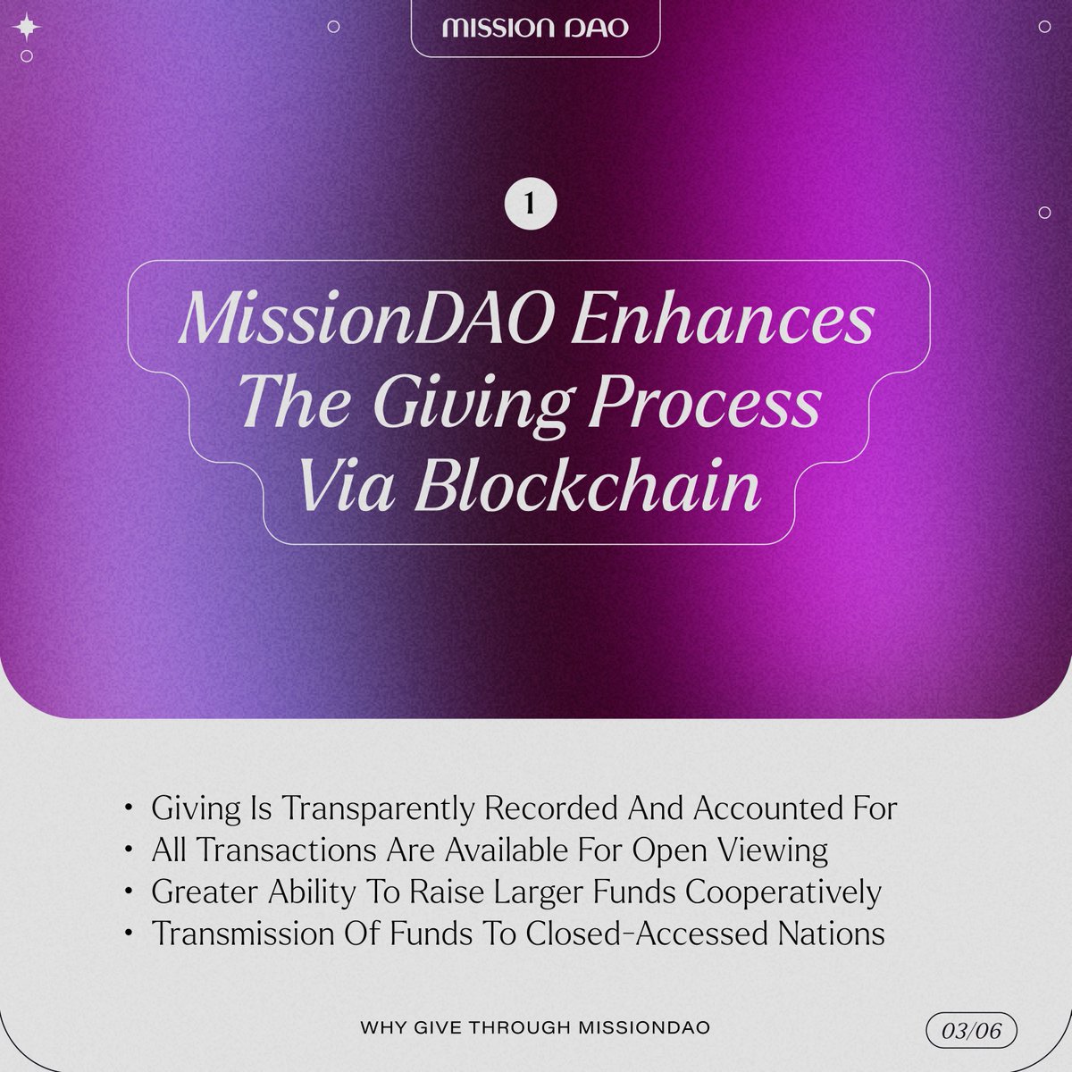 MissionDAO's tweet photo. Why Give Through MissionDAO? 

Bless Underfunded Missionaries In Closed-Access Nations. Pioneer A New Way Of Giving. Be A Part Of A Network Of Believers Seeking To Advance The Kingdom Of God In The Metaverse.

#cryptocurrency #cryptosg #cryptonews #finance #blockchain https://t.co/gWgik1Gbjy