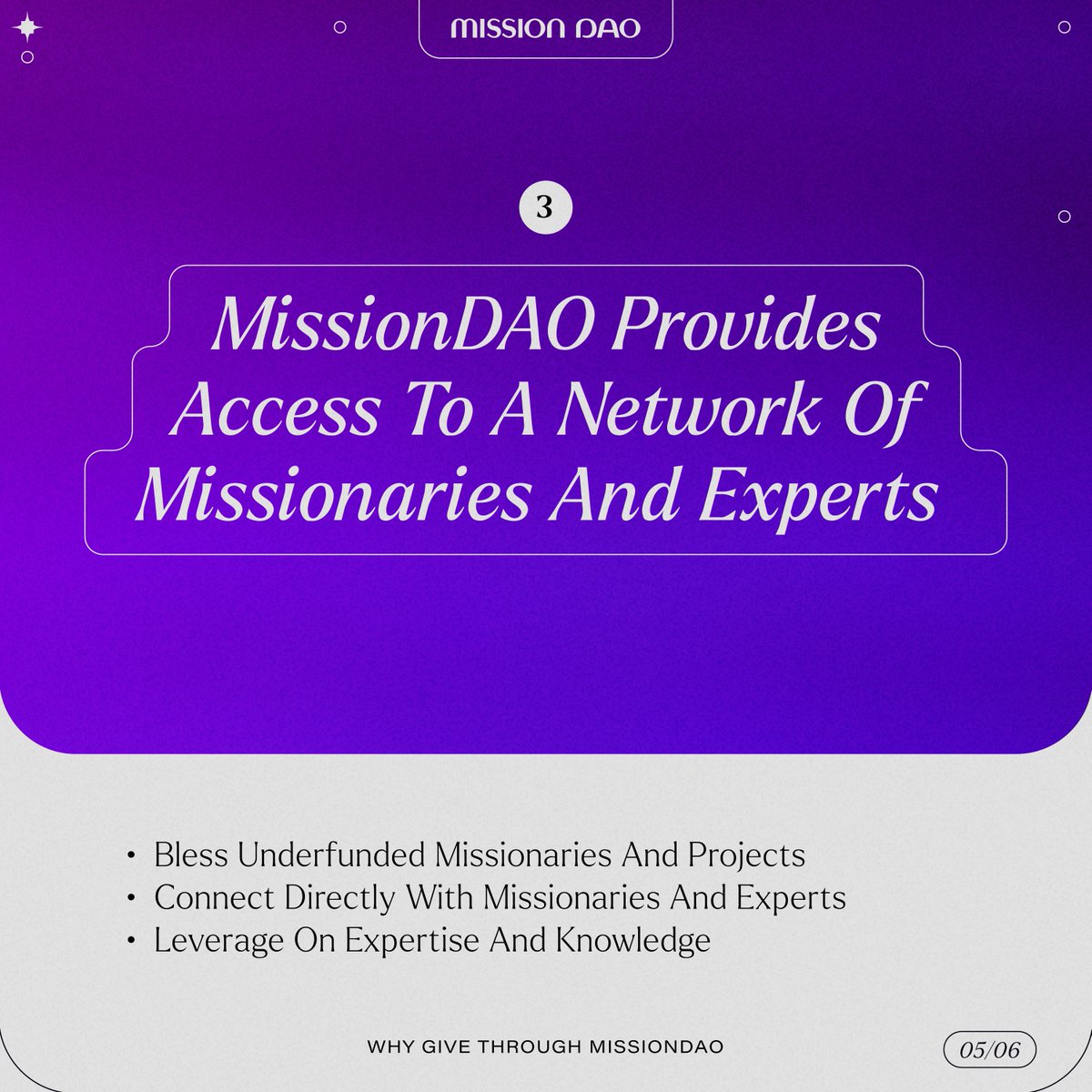 MissionDAO's tweet photo. Why Give Through MissionDAO? 

Bless Underfunded Missionaries In Closed-Access Nations. Pioneer A New Way Of Giving. Be A Part Of A Network Of Believers Seeking To Advance The Kingdom Of God In The Metaverse.

#cryptocurrency #cryptosg #cryptonews #finance #blockchain https://t.co/gWgik1Gbjy