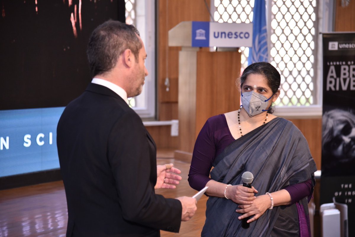 AMRITAedu's tweet image. Yesterday, @UNESCO launched a richly illustrated #publication entitled A Braided River: The Universe of Indian #Women in #Science.The substance of the report was developed by an experienced team led by #Amrita professor Dr. Bhavani Rao, with @unesconewdelhi. #WomensDay