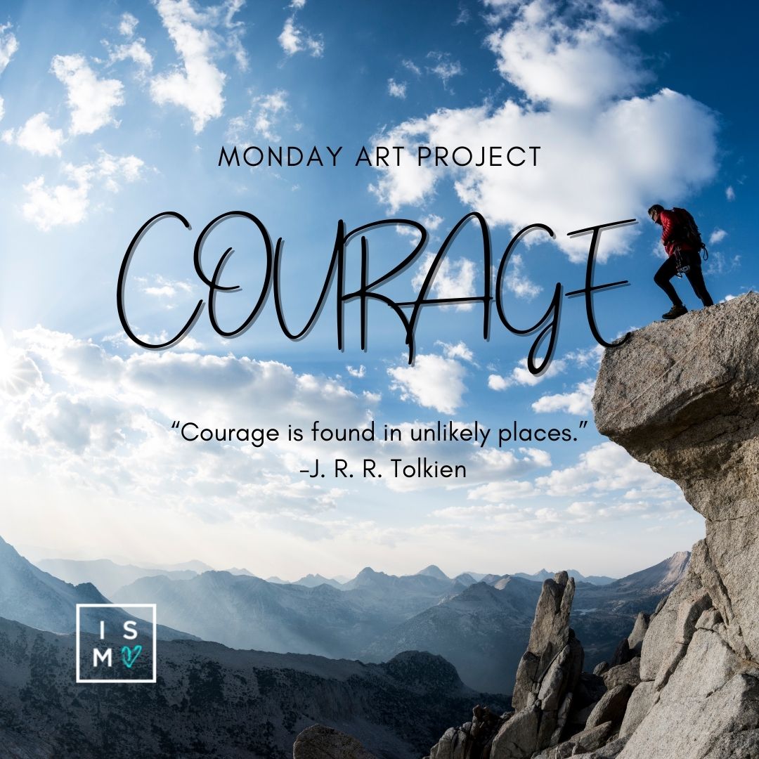 IStillMatter's tweet photo. What does the word COURAGE mean to you? 
We hope this week you'll be inspired to create something, whether it's a painting, a short story, or something else. And don't forget to share your creations with us using the hashtag #TheMondayArtProject 💙

#ArtHeals #MentalHealth https://t.co/K1qQsjr5En