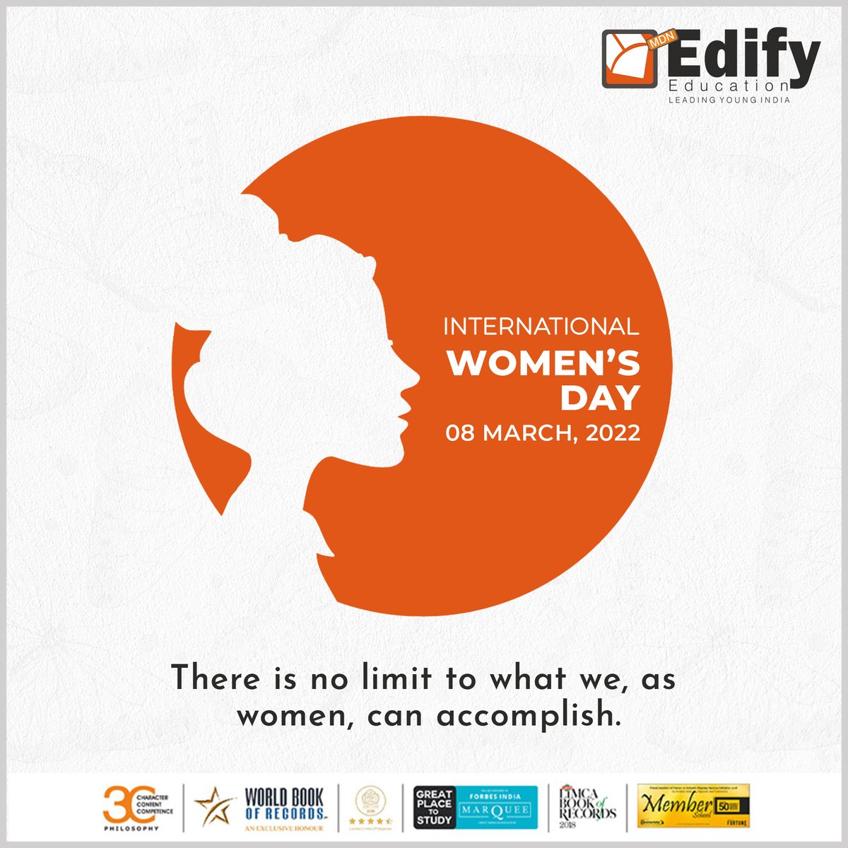 mdnedify's tweet image. There is no limit to what we, as women, can accomplish
#InternationalWomen'sDay #Women'sDay #accomplishments #edifyeducation #edifyschool