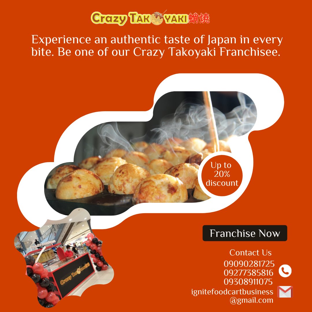 Takoyaki Time....
#ignitefoodcartbusiness #crazytakoyaki #FranchiseTag #smallbusinessowner #foodie #entrepreneur