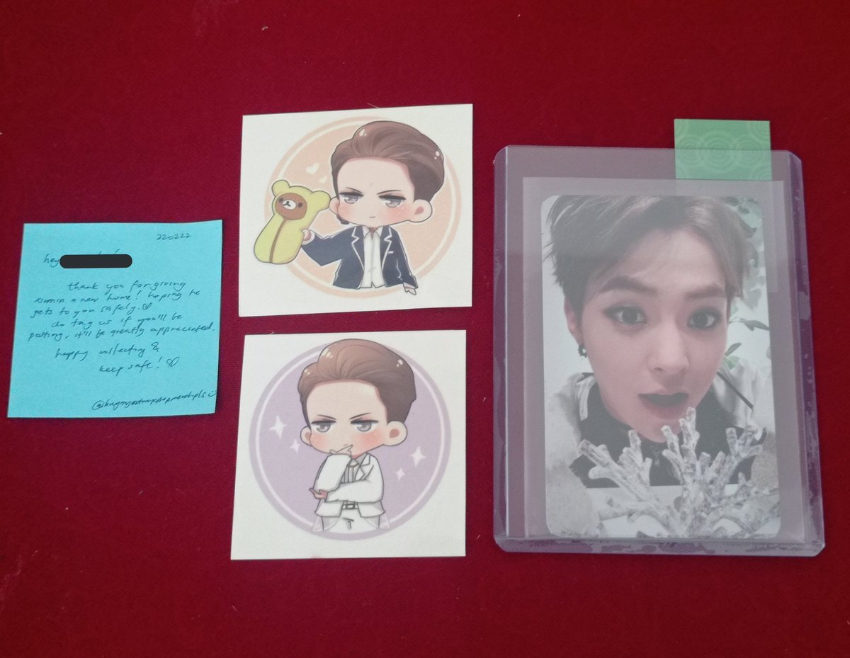 xiucolatemint's tweet photo. Got this Sing for you Xiumin Photocard for a steal price. Thank you so much! @buymyextramerch for the overall transaction! I will take a good care of this pc po 🤍✨ https://t.co/6jb286QLRi