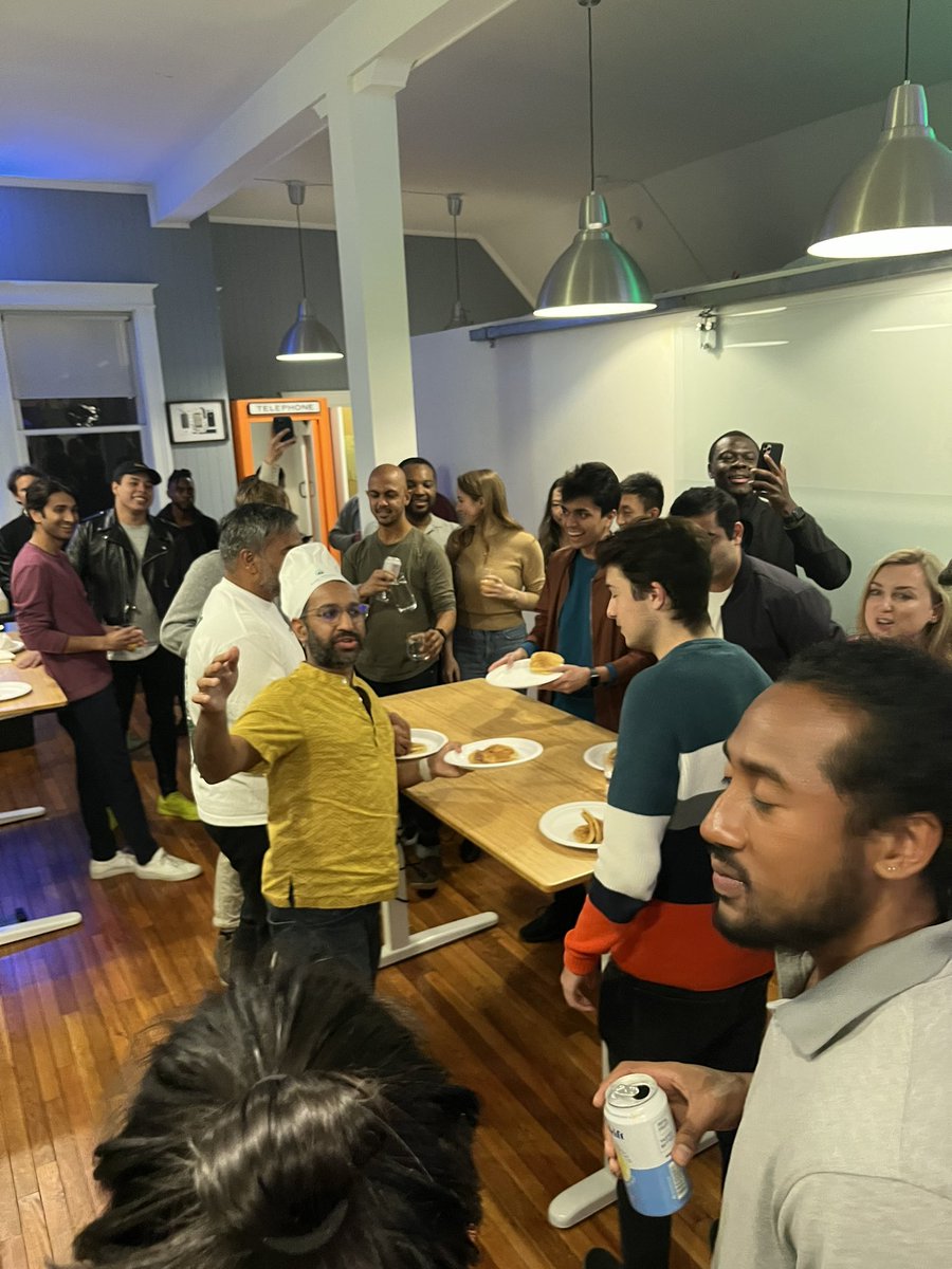 matthieusoule's tweet photo. SF is back! #fintech gathering tonight with @btv_vc and @beondeck crowd in the city - congrats @pitdesi and @iamjakestream for the new closing - special mention to the pancake competition. #fintechFriends https://t.co/riES8xTWvO