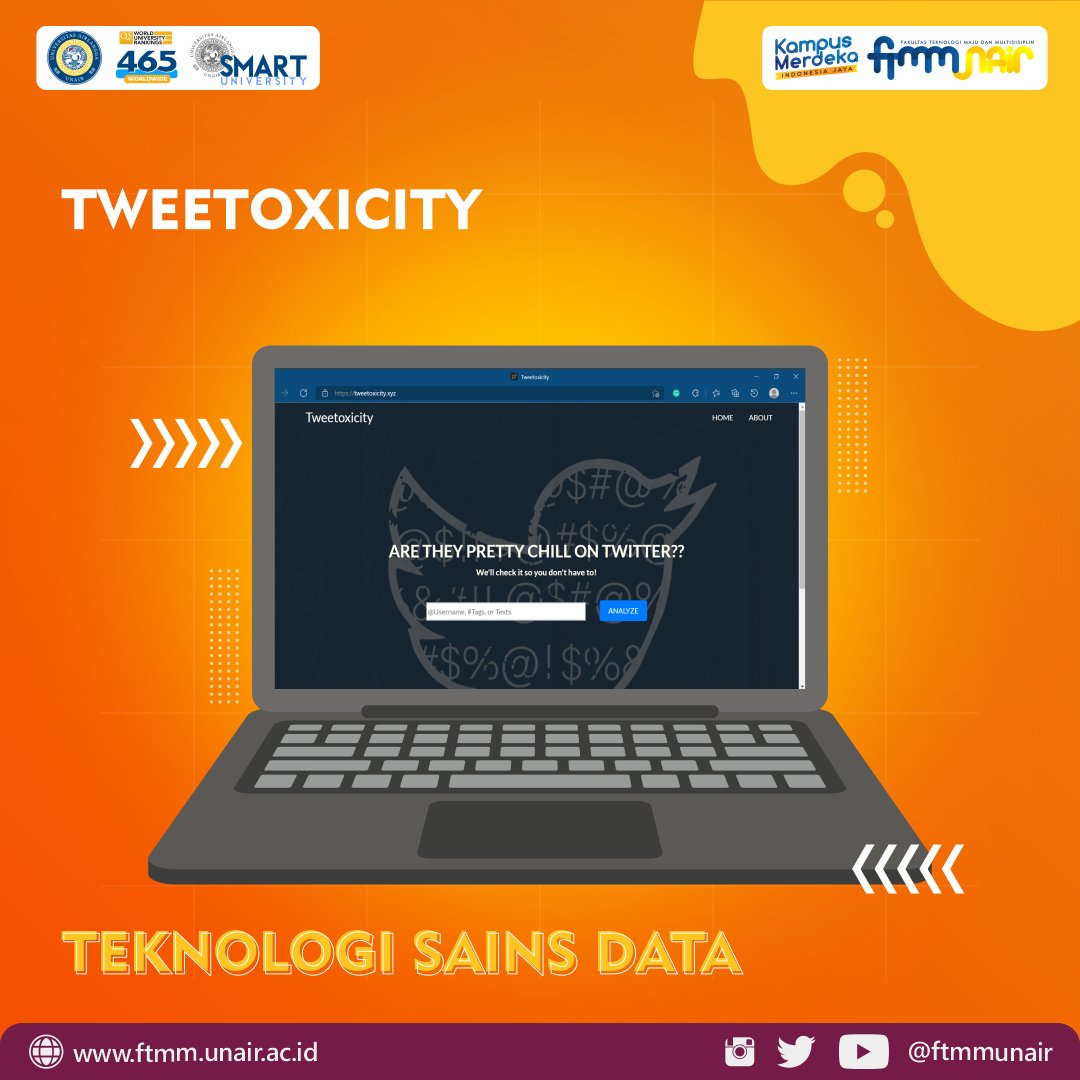 FTMMUNAIR's tweet photo. Produk Unggulan Teknologi Sains Data FTMM Universitas Airlangga
1. Open Learning Management System
2. Stokey
3. Tweetoxicity
4. Elevate
@Unair_Official
#produkunggulanftmm
#tsdftmm
#beraksidengankolaborasi https://t.co/I3XcKvwWtp