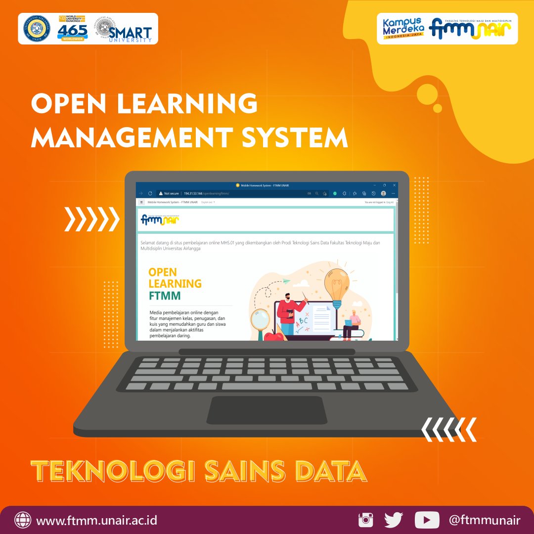 FTMMUNAIR's tweet photo. Produk Unggulan Teknologi Sains Data FTMM Universitas Airlangga
1. Open Learning Management System
2. Stokey
3. Tweetoxicity
4. Elevate
@Unair_Official
#produkunggulanftmm
#tsdftmm
#beraksidengankolaborasi https://t.co/I3XcKvwWtp