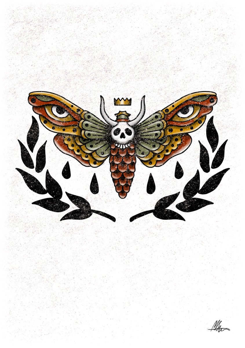RichardWizard's tweet photo. Crowned Moth 
#art #illustrationart #digitalart #procreate https://t.co/qYwnIihXuq
