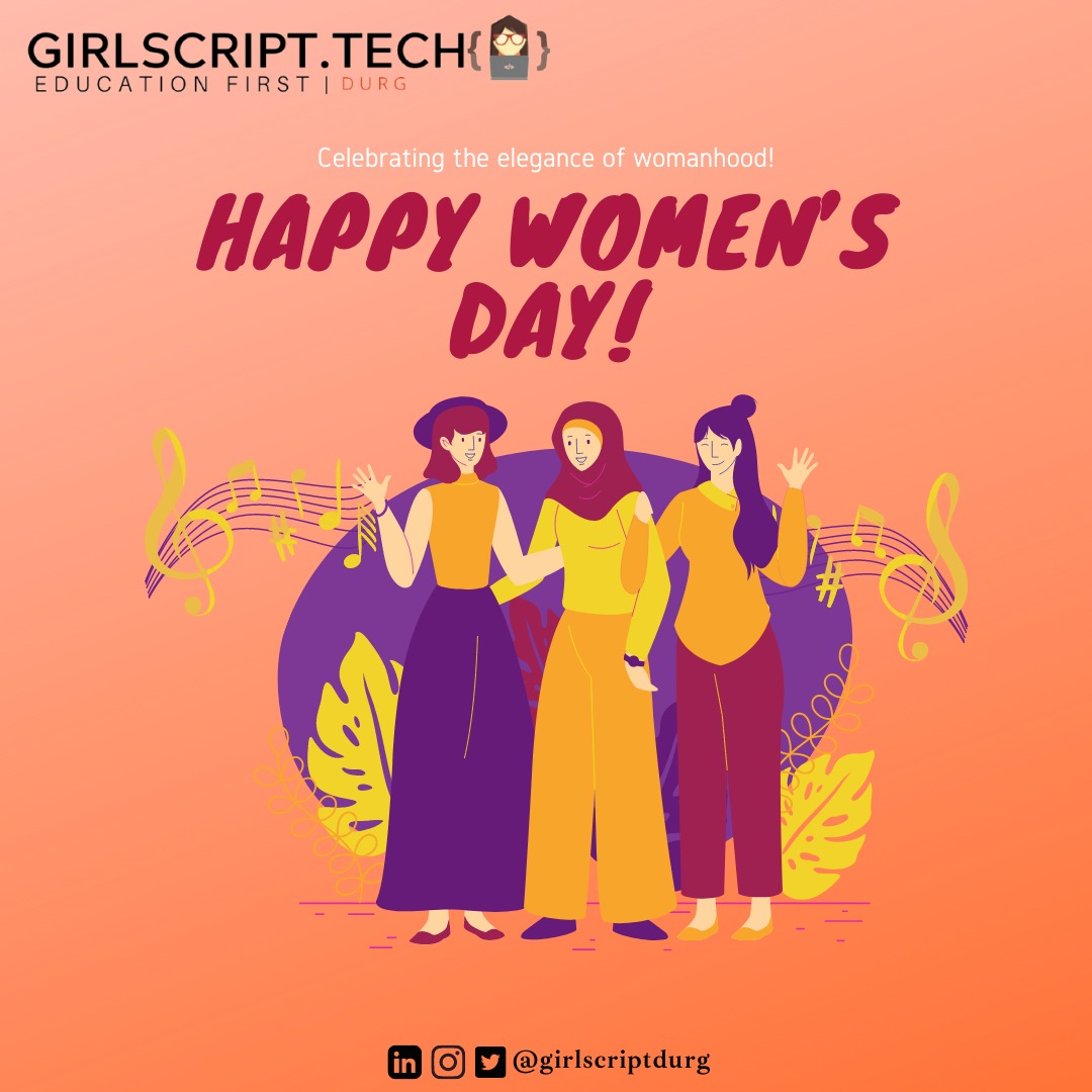 girlscriptdurg's tweet photo. Every woman's success should be an inspiration to another. We are strongest when we cheer each other on. Happy #InternationalWomensDay to amazing women out there. https://t.co/RIn3lXK7Nc