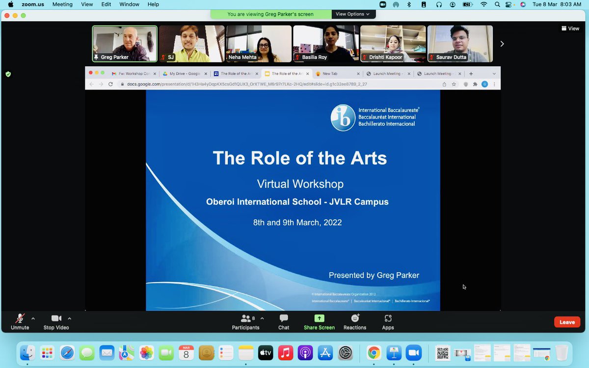 midstofinquiry's tweet photo. #Juststarted Me and My team of Arts with our workshop leader Greg Parker @ibpyp #RoleofArts #stillvirtual https://t.co/FzVxTaHO0J
