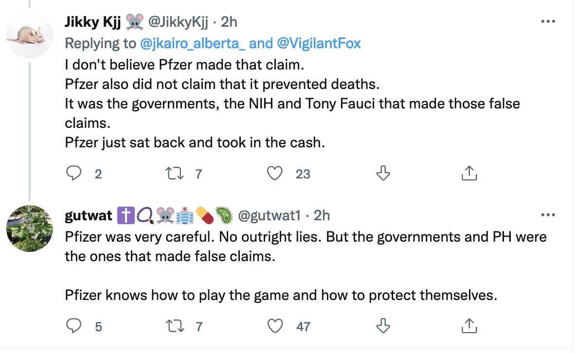 aravindmc's tweet photo. I think this tweet by @JikkyKjj  EXACTLY describes what happened. 

Reading the clinical trial docs it looks like #pfizer proudly announced they were going to produce a useless AND unsafe vaccine whose uselessness increased over time

🤣

/1 https://t.co/VxGELX2axt