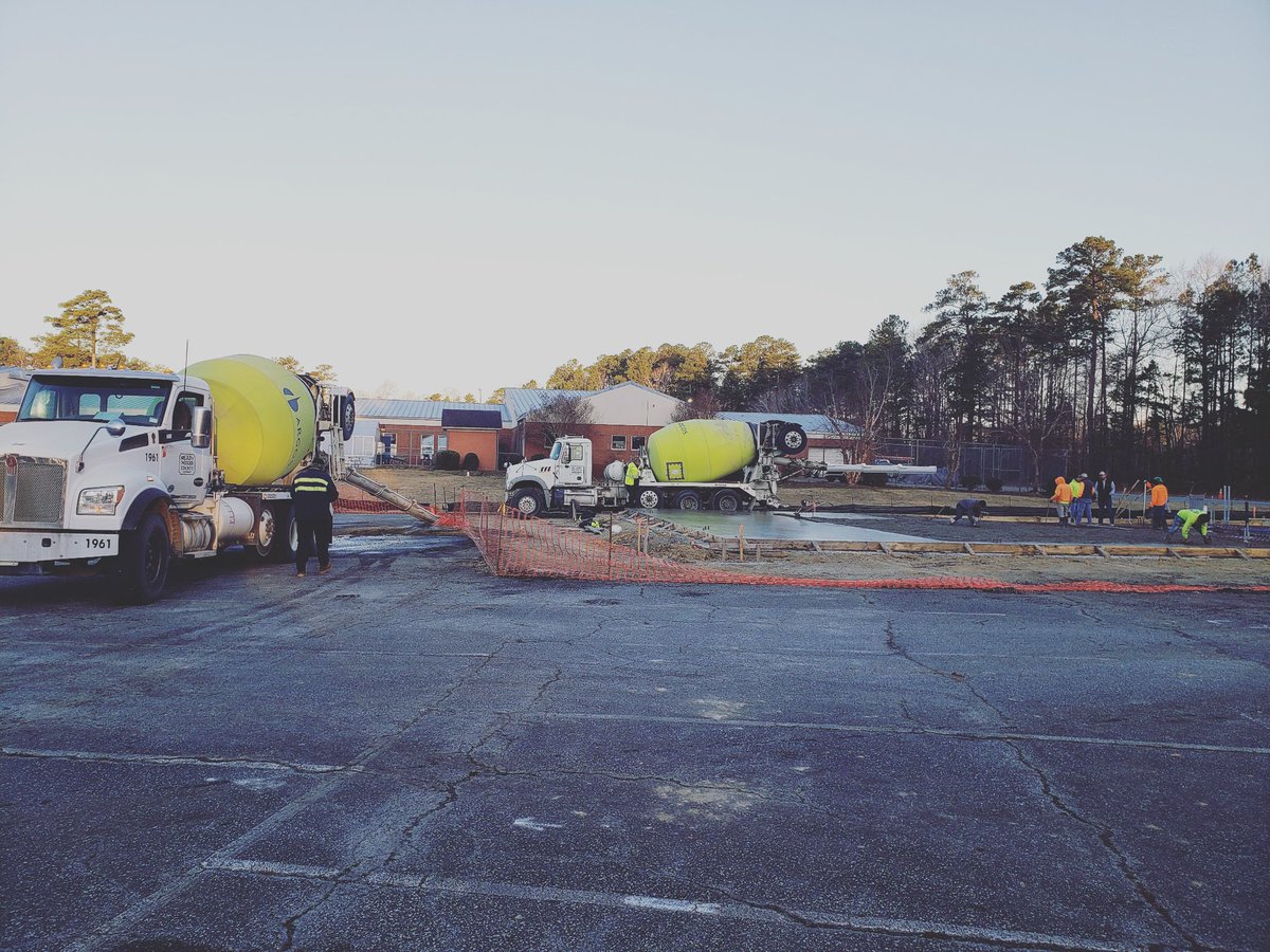 WHS Boat Building Academy Classroom has a foundation poured! Here we go BCS! #cteforNC #beaufortcountyncschools #madeinboco