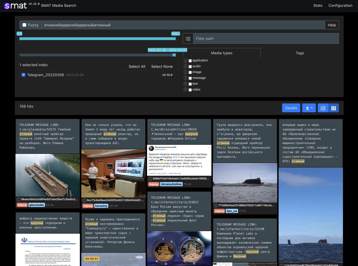 tool that shows complext searching in russian over videos and media