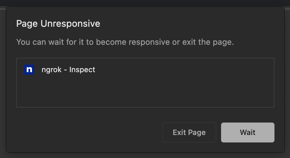 suvilicious25's tweet photo. @ngrok_ this is such a handy feature, until it isn't ... productivity down to 0 today - been happening all day for me :( https://t.co/11a5vFAaLc