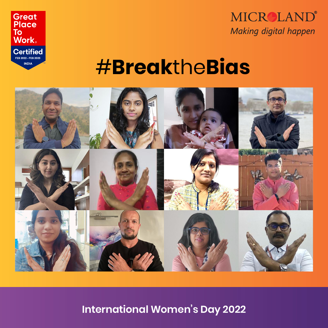 MicrolandLtd's tweet photo. On International Women’s Day 2022, we at Microland, stand together to #BreakTheBias, and help build a more diverse, equal and inclusive world. Wish you all a Happy International Women’s Day!
#iwd2022 #microlanders #peopleprioritized https://t.co/B00qkZsfwO