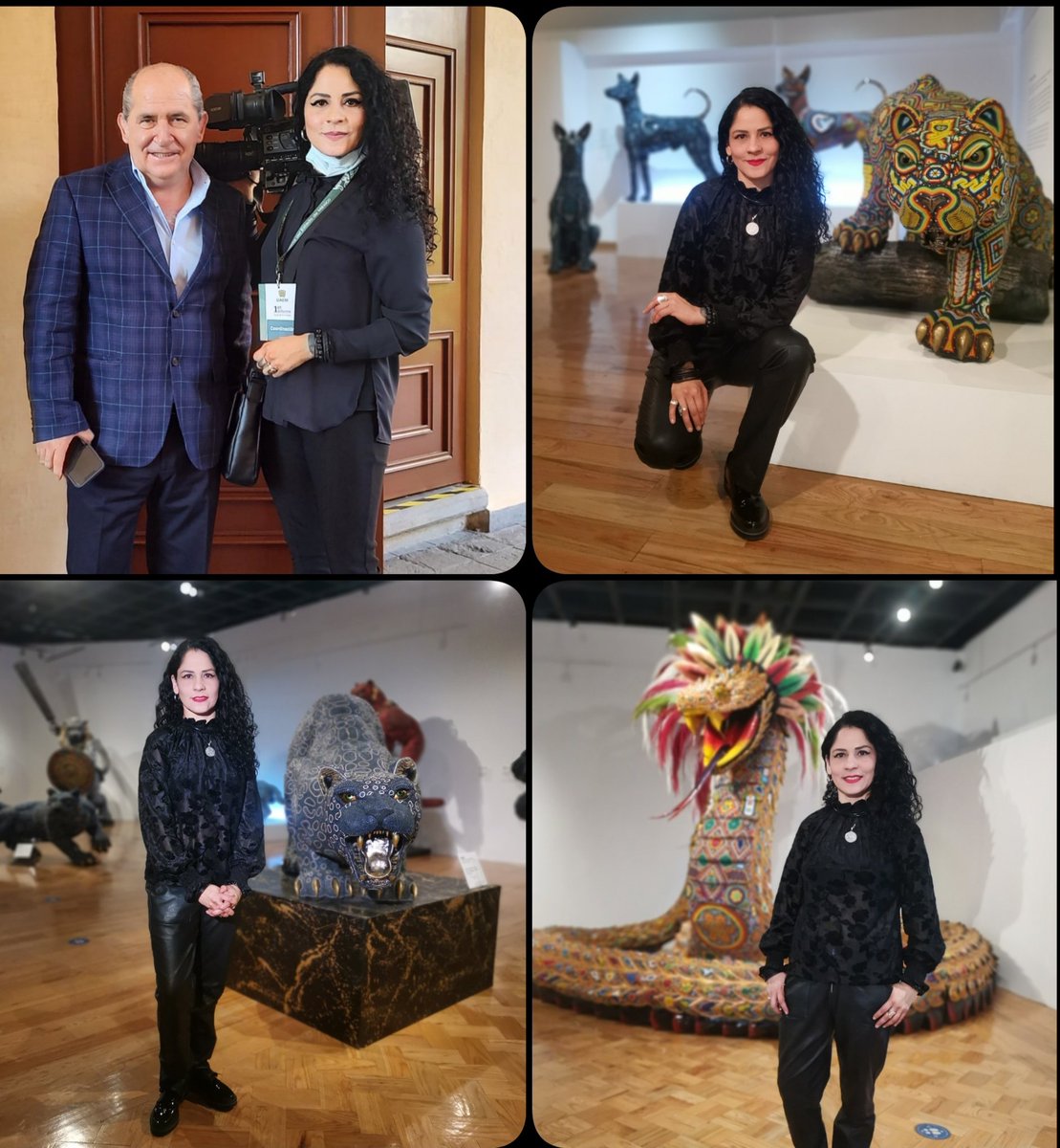 RUTHMILCA's tweet photo. maravillosa exposición del artista #Menchacastudio en la Galeria Universitaria Fernando Cano de la @UAEM_MX felinos con chaquira @PatCultUAEMex @SDC_UAEM @uaemextv..salud! #ruthmilca https://t.co/w0q7814efS