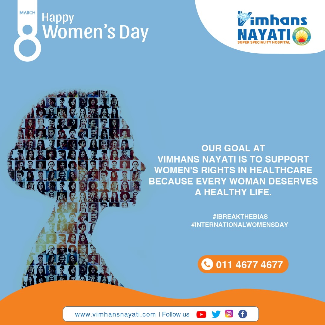 vimhansnayati's tweet photo. Our goal at Vimhans is to support women's rights in healthcare because every woman deserves a healthy life. Vimhans Nayati Wishes you a Happy Women's Day. 

#womensday #happywomensday #vimhansnayati #forhealth #forhumanity #breakthebias #IWD2022 https://t.co/5Jnwkr58XZ