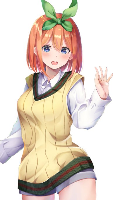 夕ウさんがTwitterに投稿した中野四葉(五等分の花嫁)のイラスト。