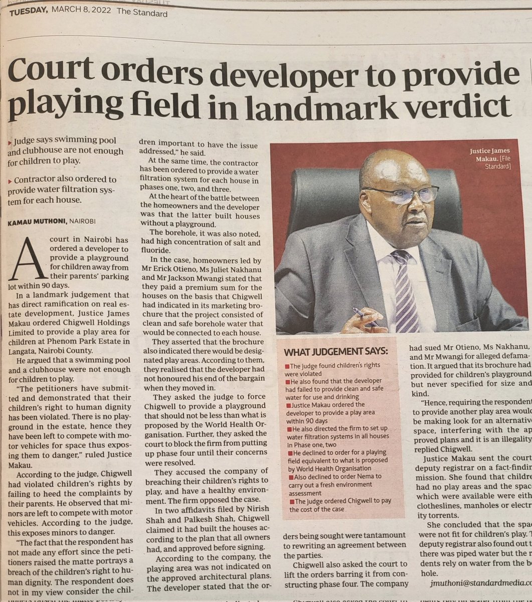 Bravo Justice Makau...LANDMARK!!! <a href="/Kenyajudiciary/">The Judiciary Kenya</a>