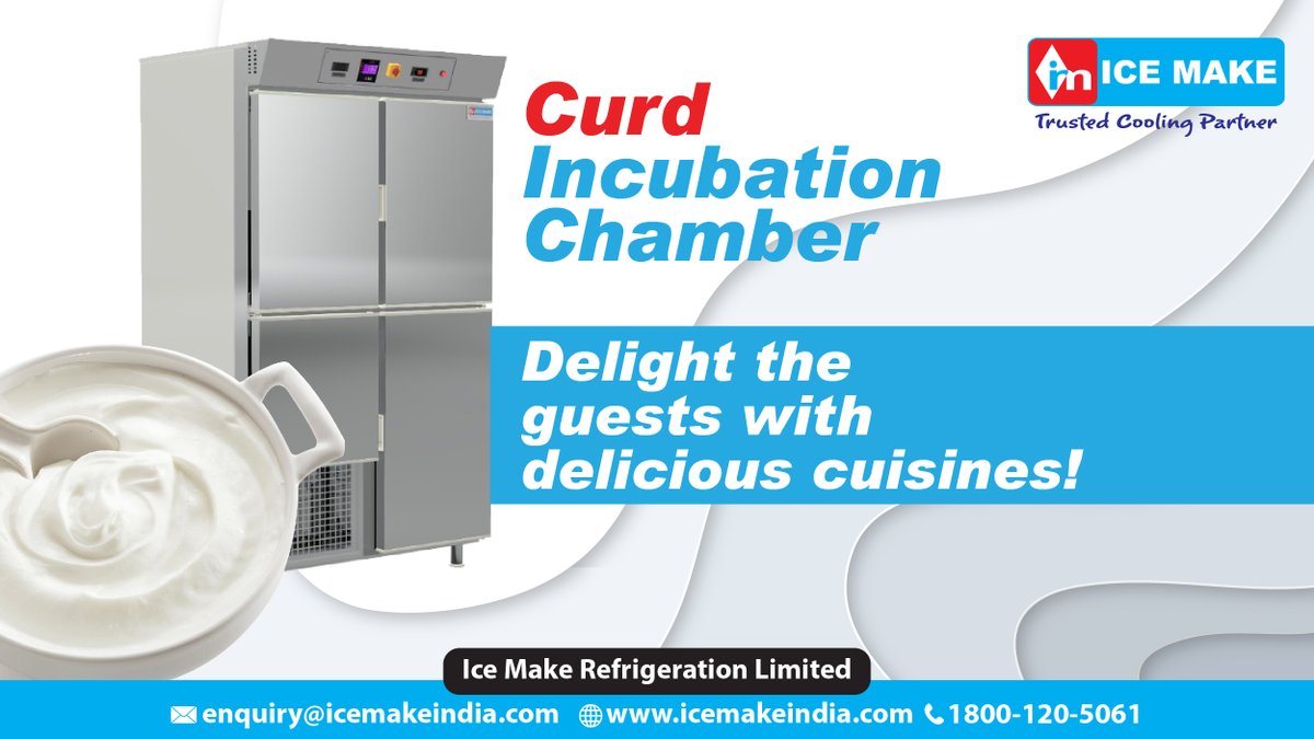 IceMakeRef's tweet photo. Our curd incubation chamber is designed to provide fully automatic operation with heating and cooling both process in single chamber. 

#Icemake #IceMakeIndia #curdincubation #curdincubationchamber #commercialuse #curdmaking #confectionaries #MakeInIndia https://t.co/r4jUmEJvcP