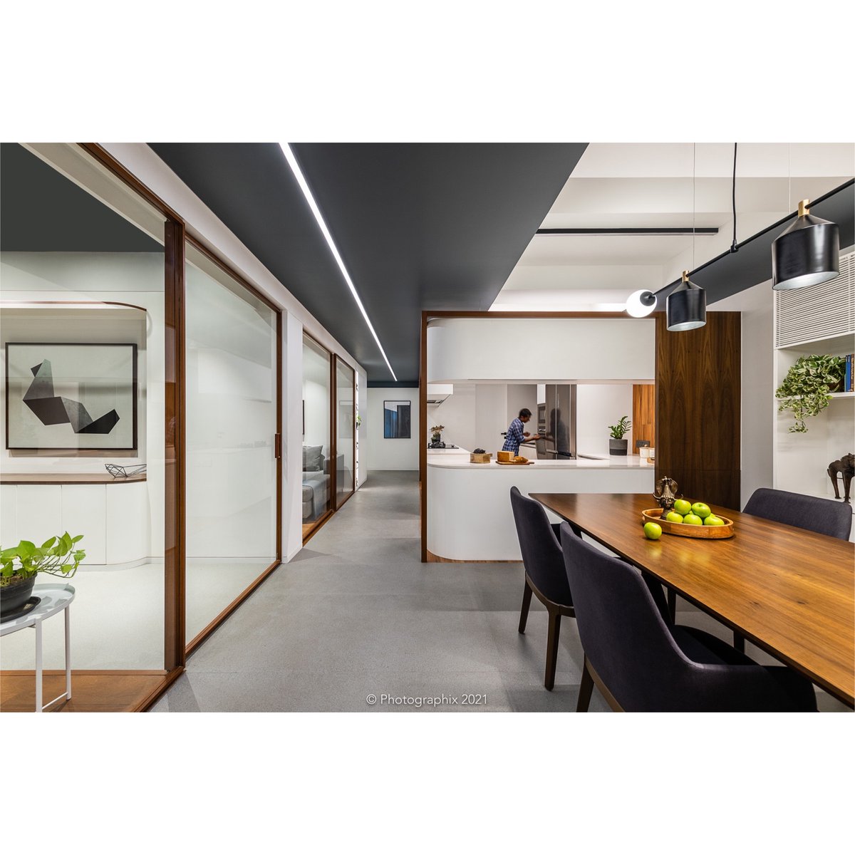 ArchitectsDig's tweet photo. #FilletHaus used to be an apartment with a compartmentalised programme that really didn’t allow you to get a sense of space. Recalibrating exercise liberated this orchestration and created an interactive semi-private &amp; a private zone tucked away towards the rear of the apartment https://t.co/iZL9cWJWAN