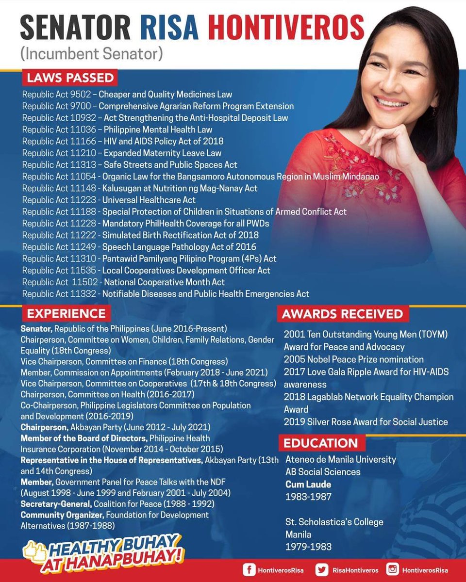 _rainbowfighter's tweet photo. These are #MySenators โ
#34HontiverosSaSenado
#R1saPa
Health
Human rights
Womenโs rights
Anti-discrimination
Livelihood and job creation
#LeniKikoTeam2022 https://t.co/KqVJ1kEwGm