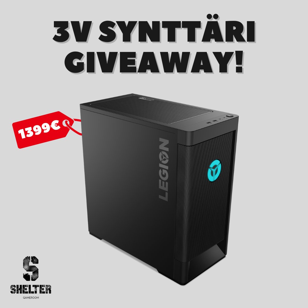 🎁🎂 3v SYNTTÄRI-ARVONTA 🎂🎁

Tänään täyteen 3v 🥰 Kiitos kuuluu TEILLE ja siksi pientä arvontaa.

👉 Osallistu:
1. Tykkää &amp; jaa
2. Seuraa tätä tiliä
3. Tägää postaukseen kaverisi

🖥️  Palkinto: Lenovo Legion T5 AMD Ryzen 5, RTX 3060, 512GB SSD (arvo 1399€) 
🗳️ Arvonta: 27.3.22
