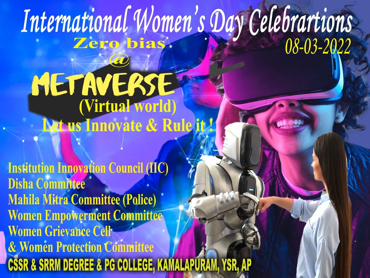 CSSRANDSRRMDC's tweet photo. Celebrating International Women’s Day Hoping to create a new world where there is zero gender bias ... https://t.co/ABDfuJgP4T