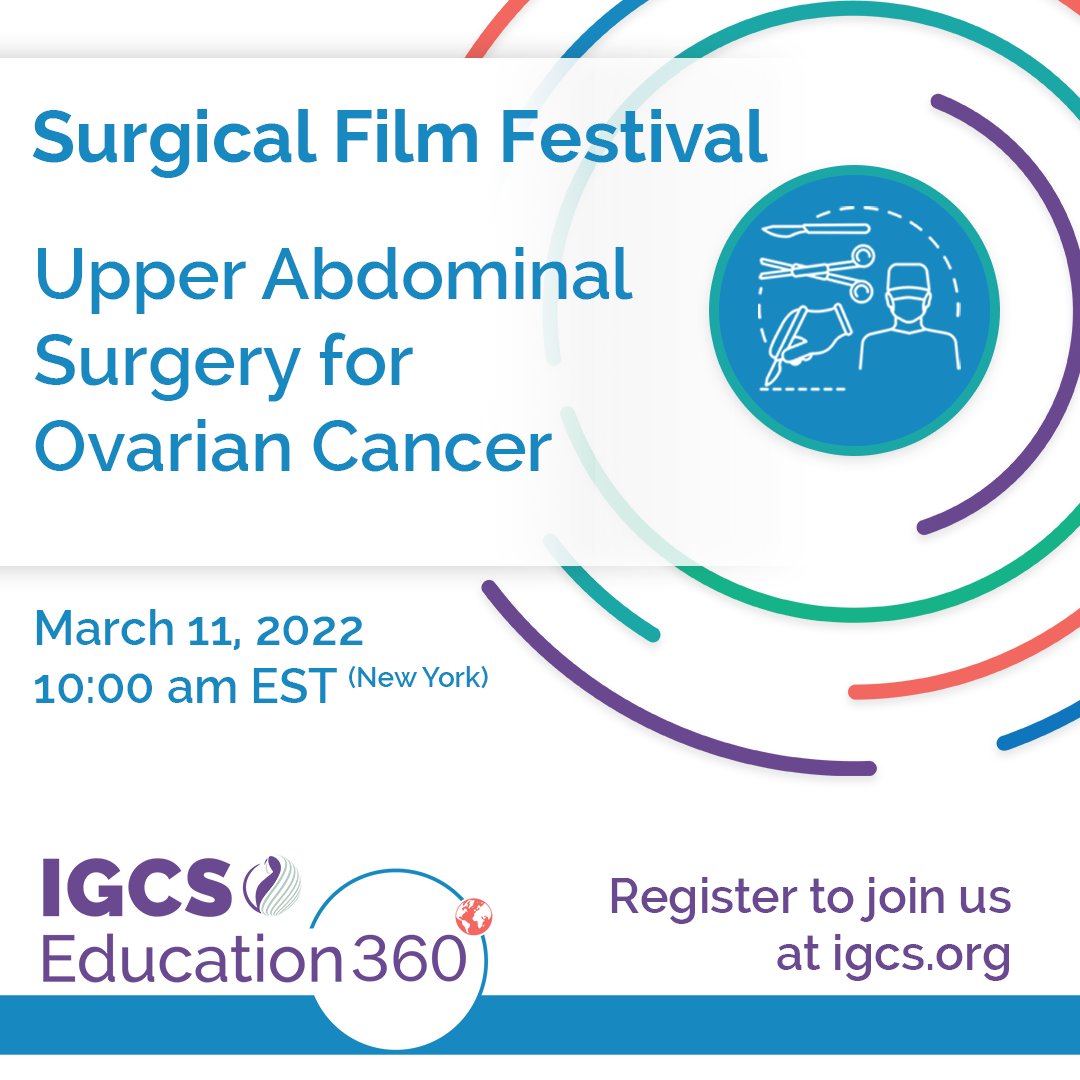 Join us Friday for the IGCS Surgical Film Festival dedicated to Upper Abdominal Surgery for Ovarian Cancer. 

Find more information and registration details here 👇
igcs.org/surgical-film-…