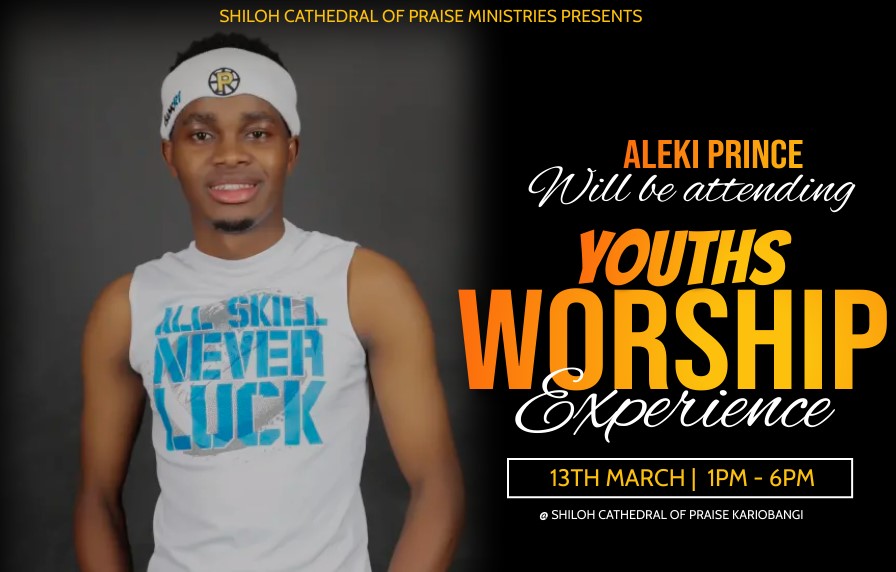 iamalekiprince's tweet photo. It's a Youths Worship Experience featuring @iamalekiprince Let's Link up π I'll be Performing/Ministering #BLESSEDBEGOD
.
.
.
#AlekiPrince #Alekize #MtotoWaMumbe #GospelSongster #GodsPrince #Blessed #JustFromMathare #BendandBow #SitaogopaYeyeYunami https://t.co/41ywteMSiw