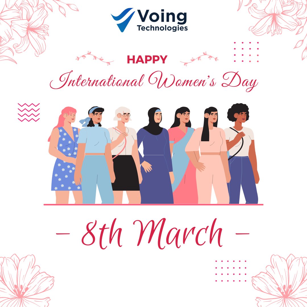 VoingTech's tweet photo. On the Special occasion of March 8, Voing Technologies wishes you happiness, health, success, and prosperity in the years ahead.
Happy Women Day!!👭😍
#womensday2022 #happywomensday #femaleempowerment #womenempowement #empowerwomen #Voingtech #India https://t.co/1Ub0B3JSbh