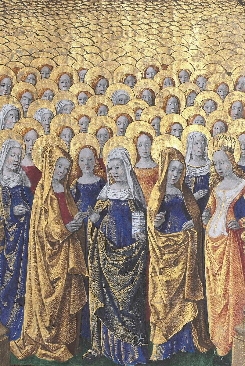 Female Saints from the Hours of Louis de Laval, France, ca. 1480. #InternationaleVrouwendag #InternationalWomensDay