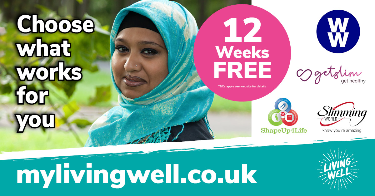 MyLivingWell1's tweet photo. Losing weight is hard so we’re trying to make it a little bit easier with 12 WEEKS FREE: Weight Watchers, Slimming World, ShapeUp4Life or GetSlim!
Choose what works for you! No money upfront!
Visit https://t.co/zpRJKylNye
Must be: 18yrs+ / BMI of 25+ / Live in #Bradford district https://t.co/nh5Pl7gdjA