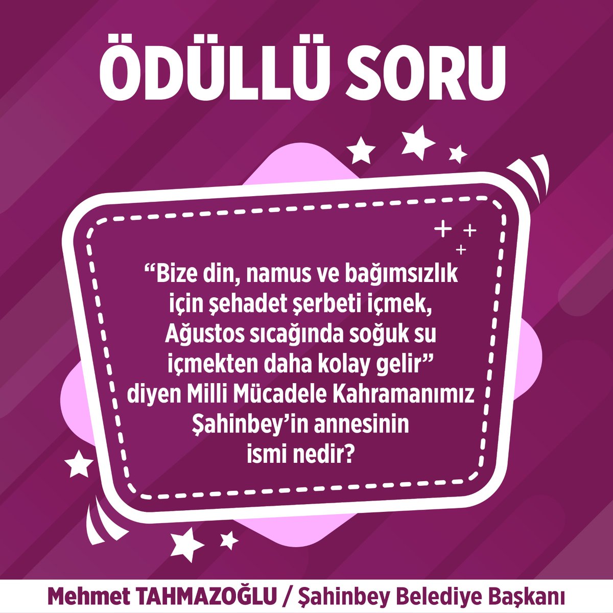 Kıymetli dostlar;

#8MartDünyaKadınlarGünü’ne özel sizler için güzel bir soru hazırladık.💐

Ödülün sahibi olmak için yapmanız gerekenler👇🏻

✅Hesabımızı takip edin 
📝Doğru cevabı yazın
🔁Gönderiyi retweet edin

Bol şanslar😉