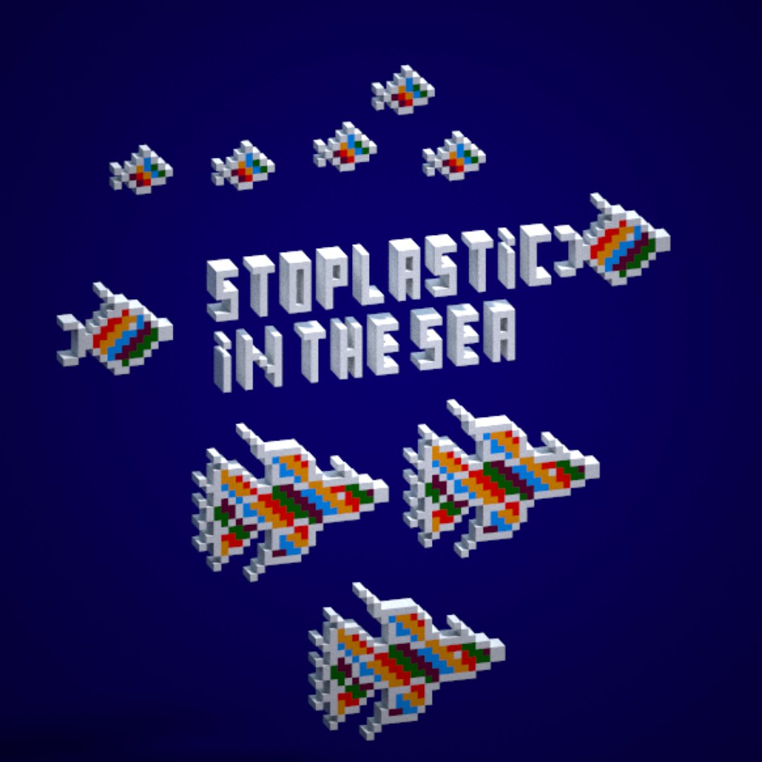 nft_omb's tweet photo. Des particules plastiques toujours plus petites : des microplastiques aux nanoplastiques! 
#wearesurfridereurope 
@surfridereurope 
#Stoplastic 
#magicavoxel https://t.co/4hOJvskPpJ