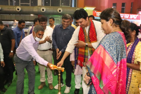 ForestTripura's tweet photo. Theme Pavilion by Forest Department at Industry Tripura Mela being held at Hapania was inaugurated by Hon'ble CM, Tripura in presence of PCCF &amp; HoFF, CEO &amp; PD, SCATFORM project and Chief Wild Life Warden on 07.03.2022. @ica_tripura @tripura_cmo @AmritMahotsav #AmritMahotsav https://t.co/jNlOZoSufW