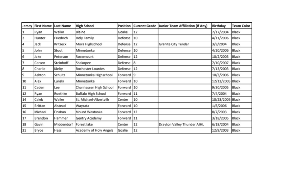 mnhshockeytalk's tweet photo. Rosters have been released for the 1st Annual Top Prospects Game! 7:50 at Braemar! https://t.co/ZEWO1auNRD